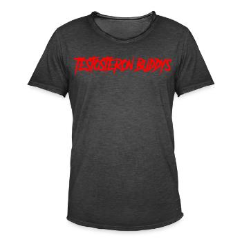 Testosteron Buddys Fitness Bodybuilding Workout - Männer Vintage T-Shirt - Vintage Schwarz - Vorne - Jose (178cm)
