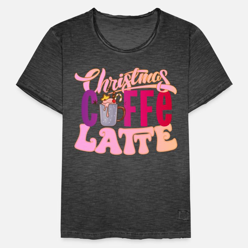 Caffe Latte de Noël Café de Noël T-shirt vintage Homme