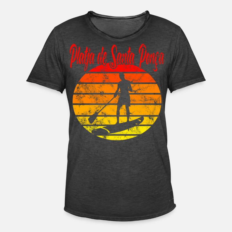 Platja de Santa Ponça - Männer Vintage T-Shirt - Vintage Schwarz