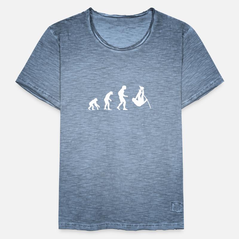 Evolution, monkey pole vaulter, pole vault Men's Vintage T-Shirt