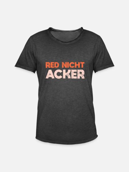 Red Nicht, Acker - Männer Vintage T-Shirt - Vintage Schwarz