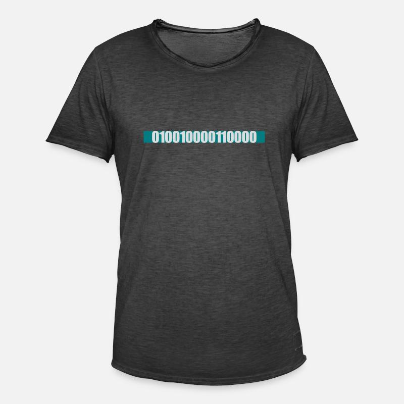 Binär Code Programm Sprache - Männer Vintage T-Shirt - Vintage Schwarz
