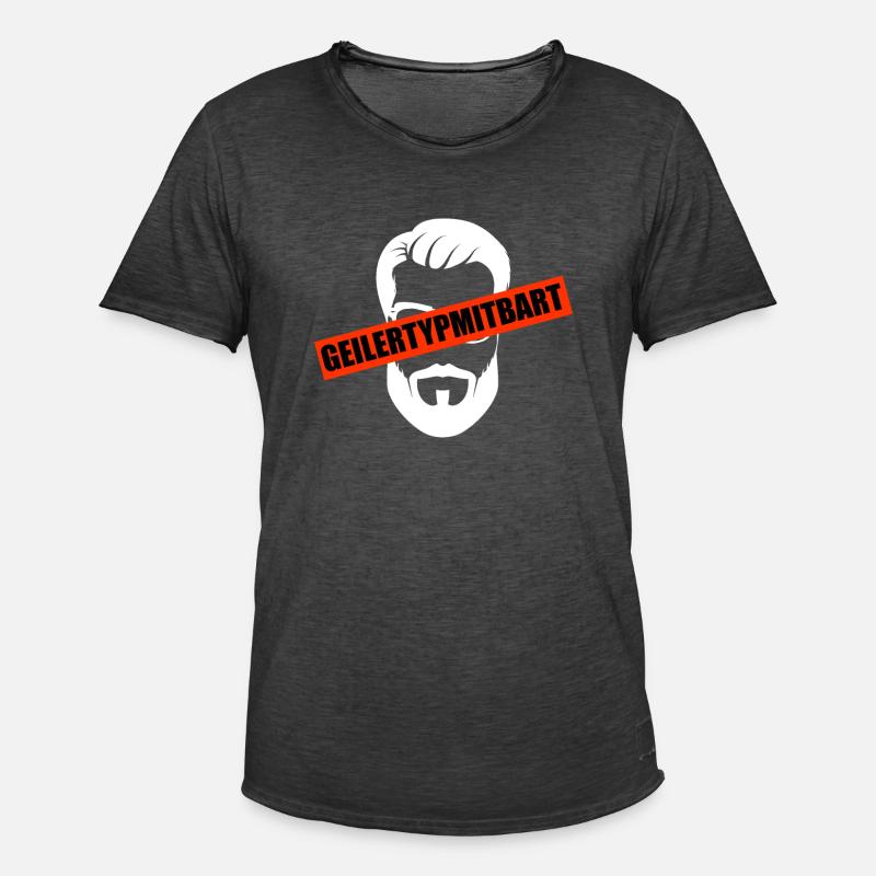 Bart Bartträger Mann Bärte - Männer Vintage T-Shirt - Vintage Schwarz