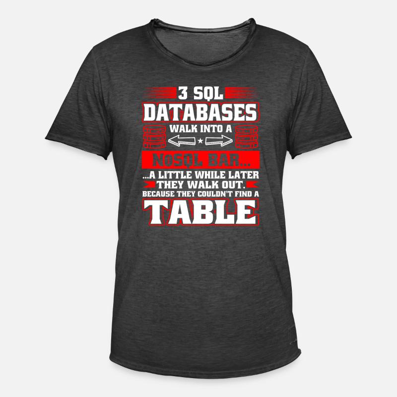 Database Administrator SQL Database Admin - Männer Vintage T-Shirt - Vintage Schwarz