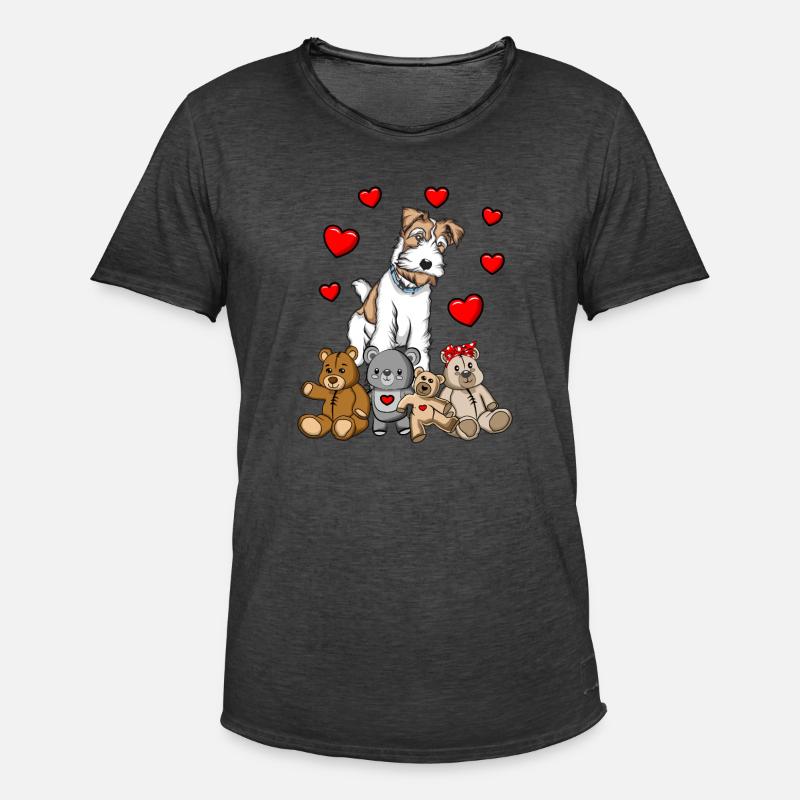 Drahthaar Foxterrier Glatthaar Foxterrier - Männer Vintage T-Shirt - Vintage Schwarz