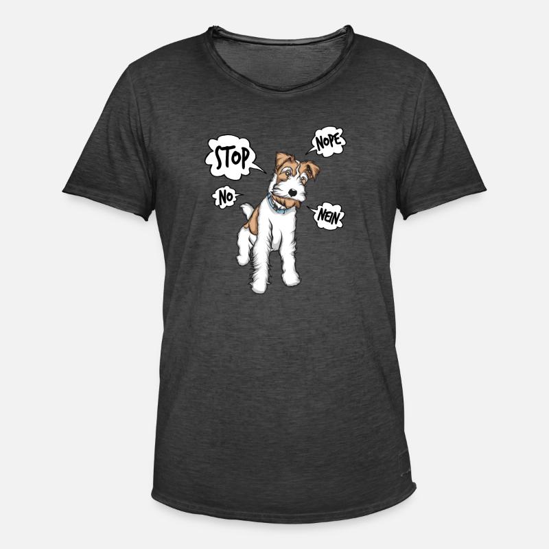 Drahthaar Foxterrier Glatthaar Foxterrier - Männer Vintage T-Shirt - Vintage Schwarz