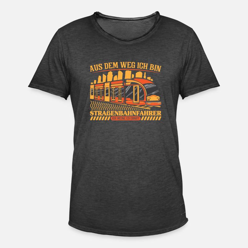 Straßenbahn Straßenbahnfahrer S-Bahn - Männer Vintage T-Shirt - Vintage Schwarz
