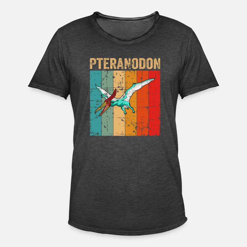 Pteranodon Dinosaurier Kinder Dino Geschenk - Männer Vintage T-Shirt - Vintage Schwarz