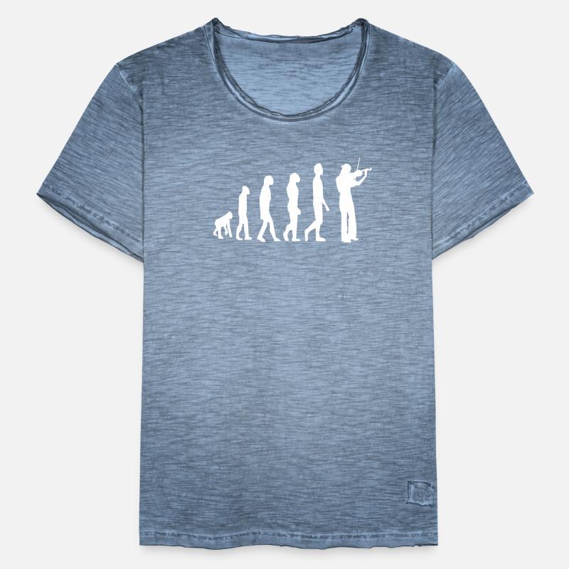 Violinist evolution violin violin Men's Vintage T-Shirt