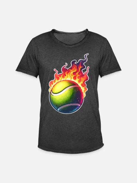 Tennis - Men's Vintage T-Shirt - washed black
