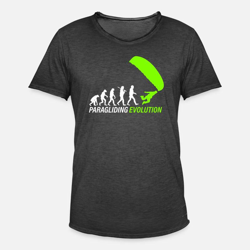 Paragliding Evolution - Männer Vintage T-Shirt - Vintage Schwarz
