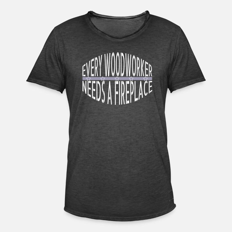 construction carpenter statement - Männer Vintage T-Shirt - Vintage Schwarz