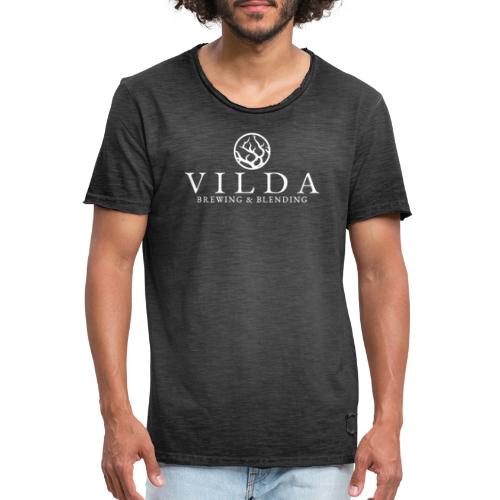 Vilda White Logo - Vintage-T-shirt herr