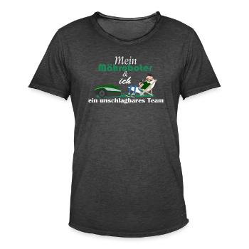 Mähroboter Rasenmäher Rasen Mähen T-Shirt - Männer Vintage T-Shirt - Vintage Schwarz - Vorne - Jose (178cm)