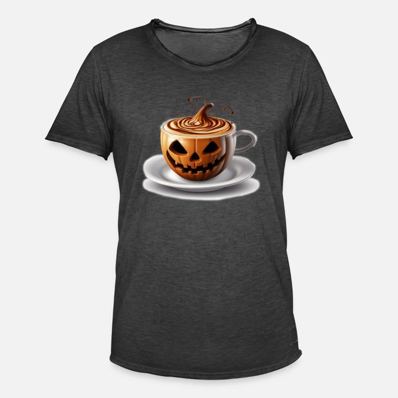 Halloween Kaffeetasse Süßes oder Saures - Männer Vintage T-Shirt - Vintage Schwarz