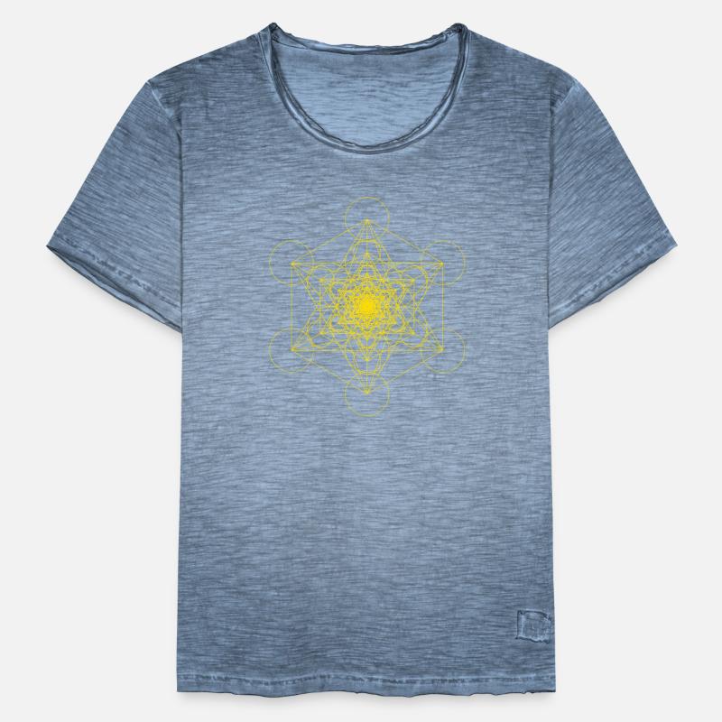 Cube de Phi Metatron T-shirt vintage Homme