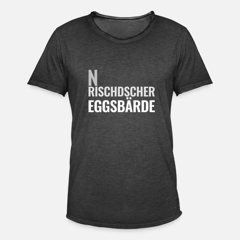 Sächsischer Spruch n rischdscher Eggsbärde - Männer Vintage T-Shirt - Vintage Schwarz