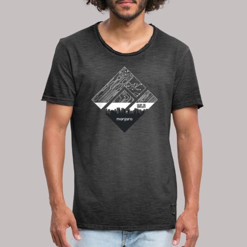 Manjaro Circuit Logo v3 (no color) - Men's Vintage T-Shirt
