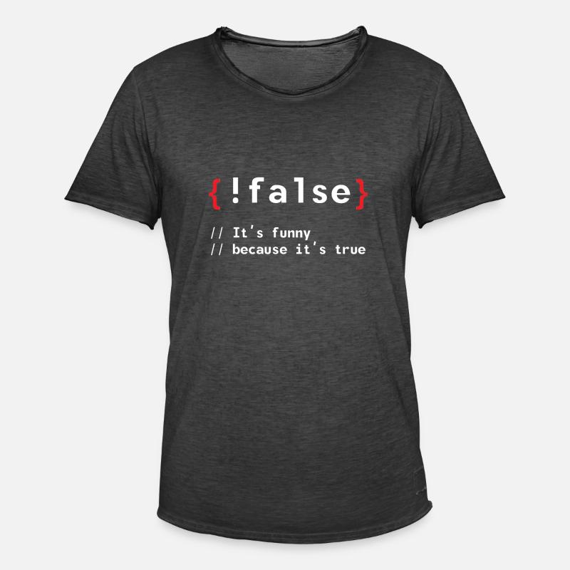 Coding Debug Admin Programme Cadeau - T-shirt vintage Homme - noir vintage