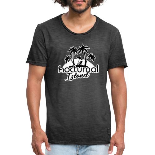 nocturnal island blackwhite - Men's Vintage T-Shirt