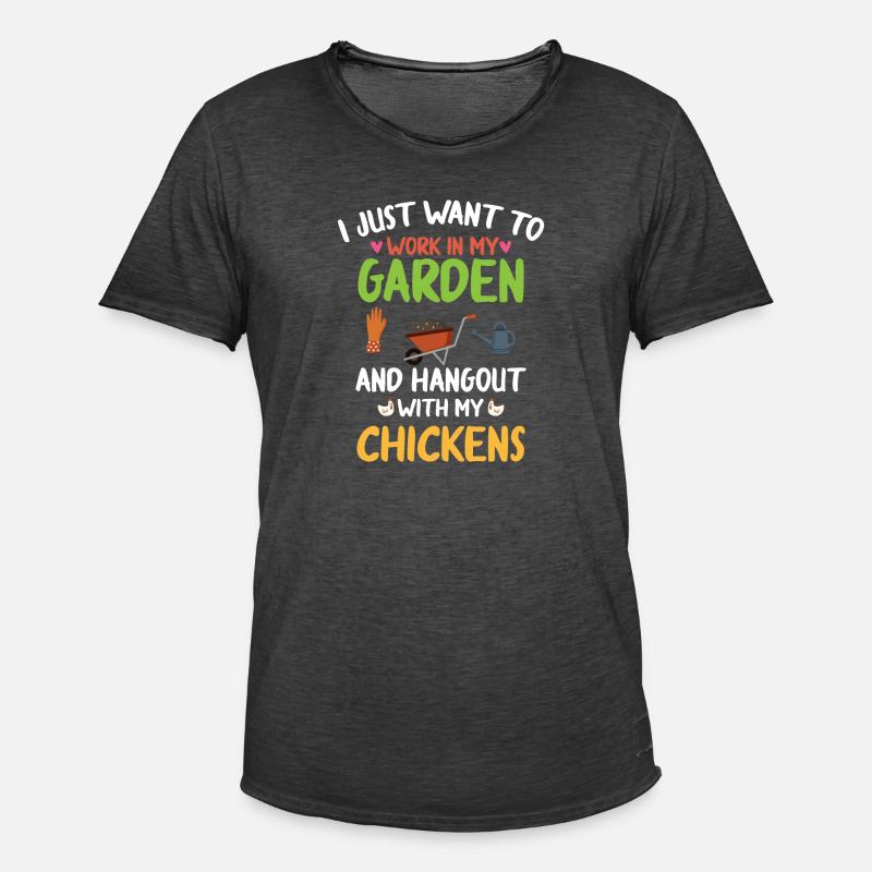 Ideé Geschenk Gartenhühner Gärtner Henne - Männer Vintage T-Shirt - Vintage Schwarz
