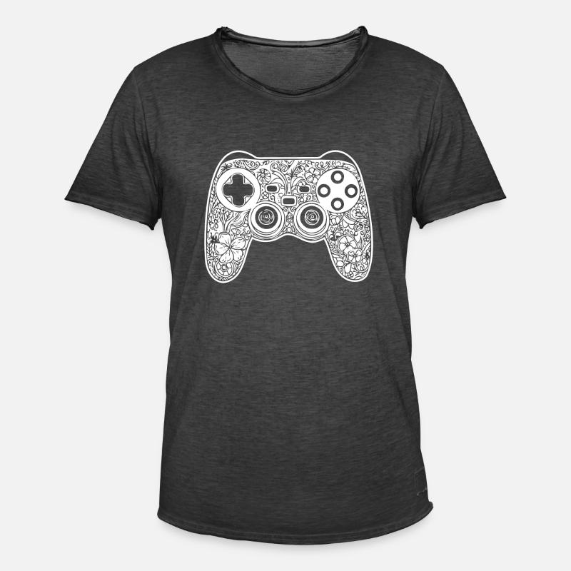 Controller Gaming Videospiele Gamepad - Männer Vintage T-Shirt - Vintage Schwarz