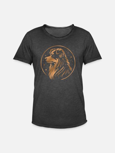 Dream Dog Aussie Copper - Men's Vintage T-Shirt - washed black