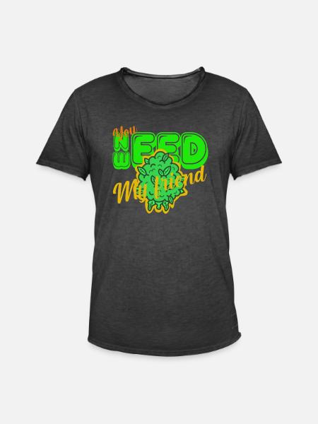 You need weed - Männer Vintage T-Shirt - Vintage Schwarz