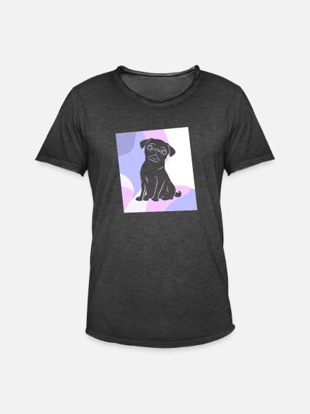Mops Koeter Bulldogge - Männer Vintage T-Shirt - Vintage Schwarz