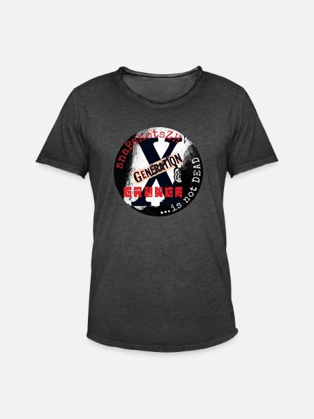 Grunge - Männer Vintage T-Shirt - Vintage Schwarz