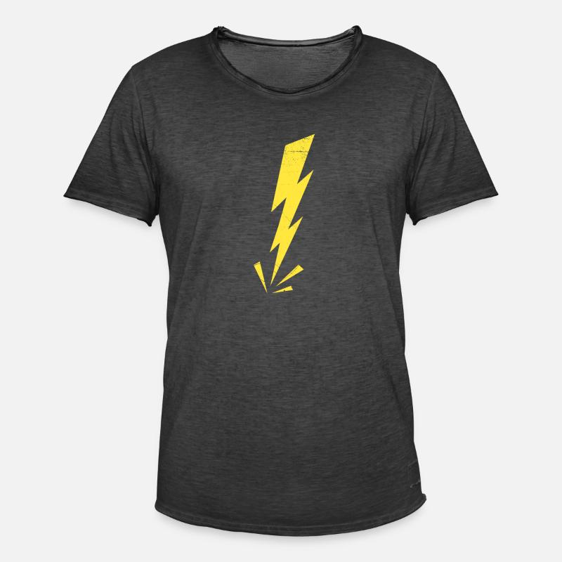Blitz-Donner Blitz Wütende Warnung Geschenkidee - Männer Vintage T-Shirt - Vintage Schwarz
