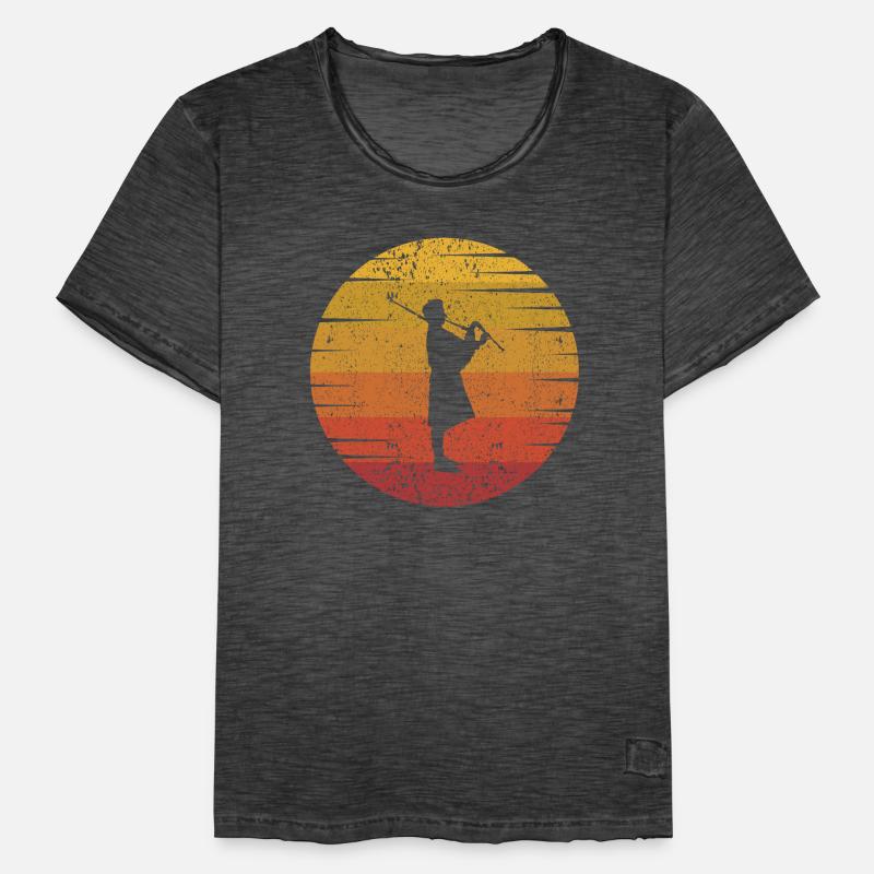 Cornemuse Retro Sunset Cornemuse écossaise T-shirt vintage Homme
