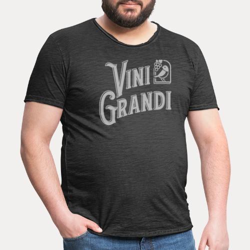 Vini Grandi Logo No Lines b8b8b8 Transparent - Männer Vintage T-Shirt