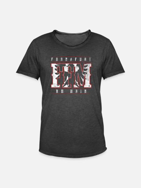 FFM Frankfurt am Main - Männer Vintage T-Shirt - Vintage Schwarz