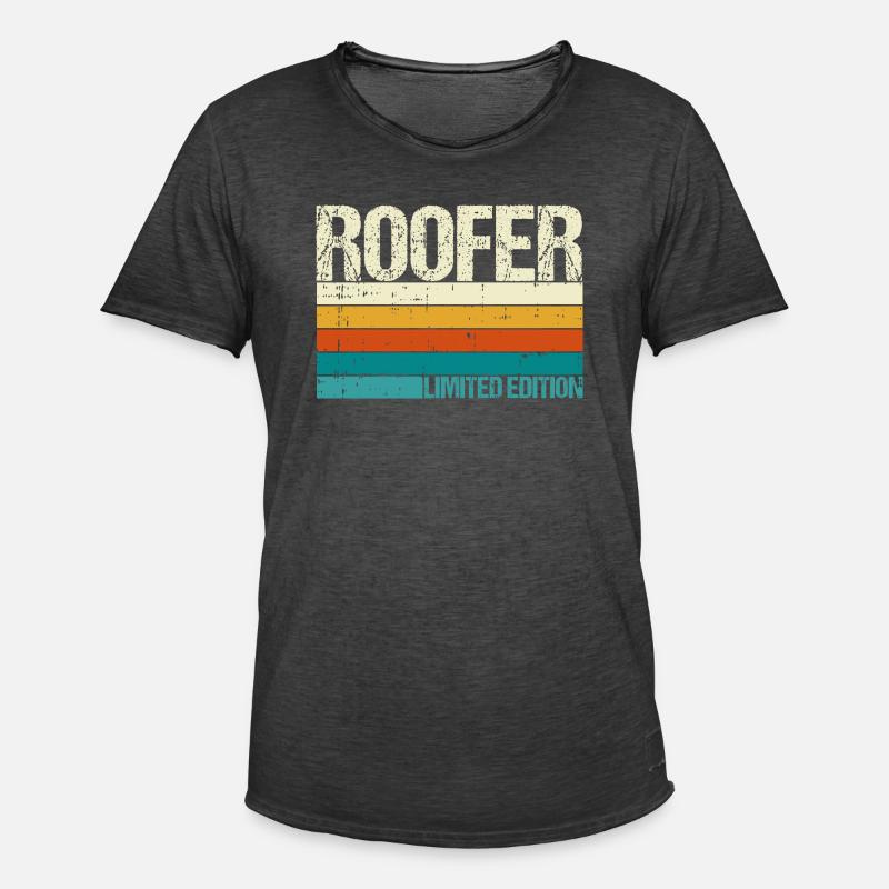 Bauarbeiter Dachdecker Geschenkidee - Männer Vintage T-Shirt - Vintage Schwarz