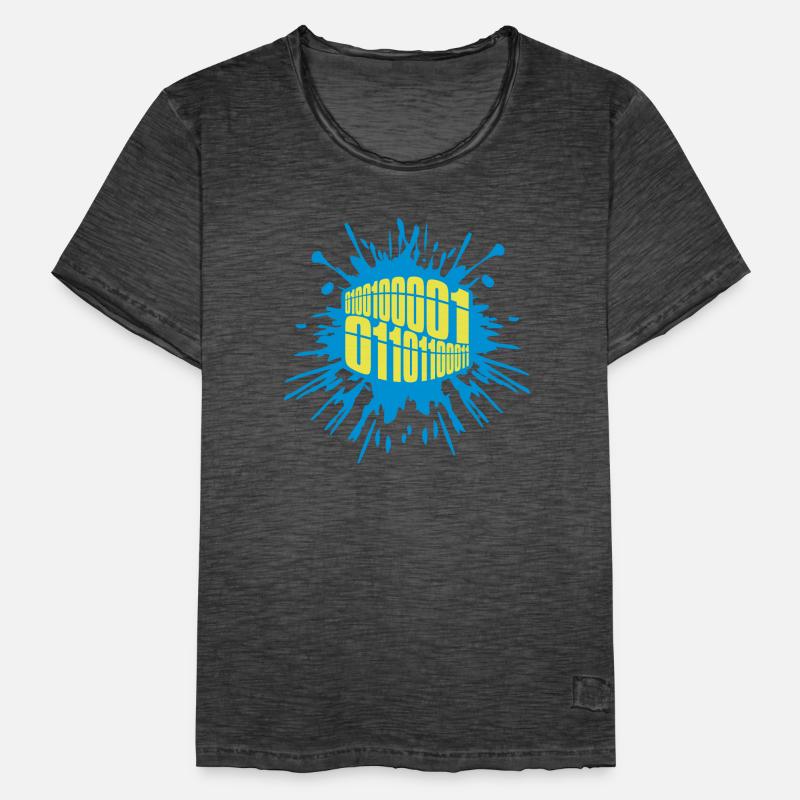 Binary Code Program Language Men's Vintage T-Shirt