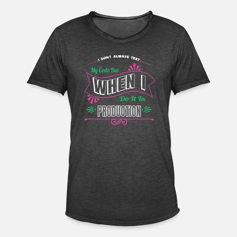 backend developer funny awesome sayings - Männer Vintage T-Shirt - Vintage Schwarz
