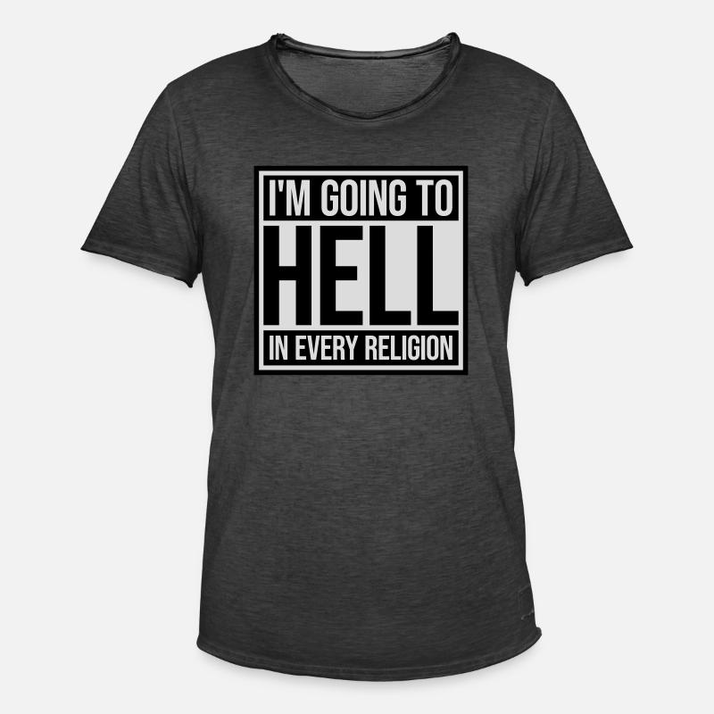 im going to hell - Männer Vintage T-Shirt - Vintage Schwarz
