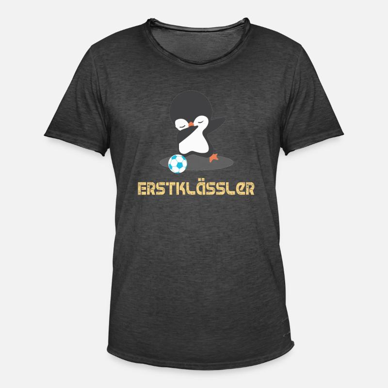 Kindergarten Schule Einschulung Jungs Mädchen - Männer Vintage T-Shirt - Vintage Schwarz