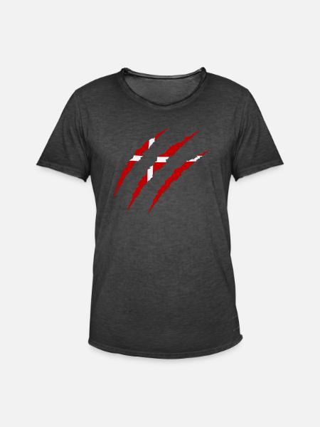 krallen dänemark - Männer Vintage T-Shirt - Vintage Schwarz