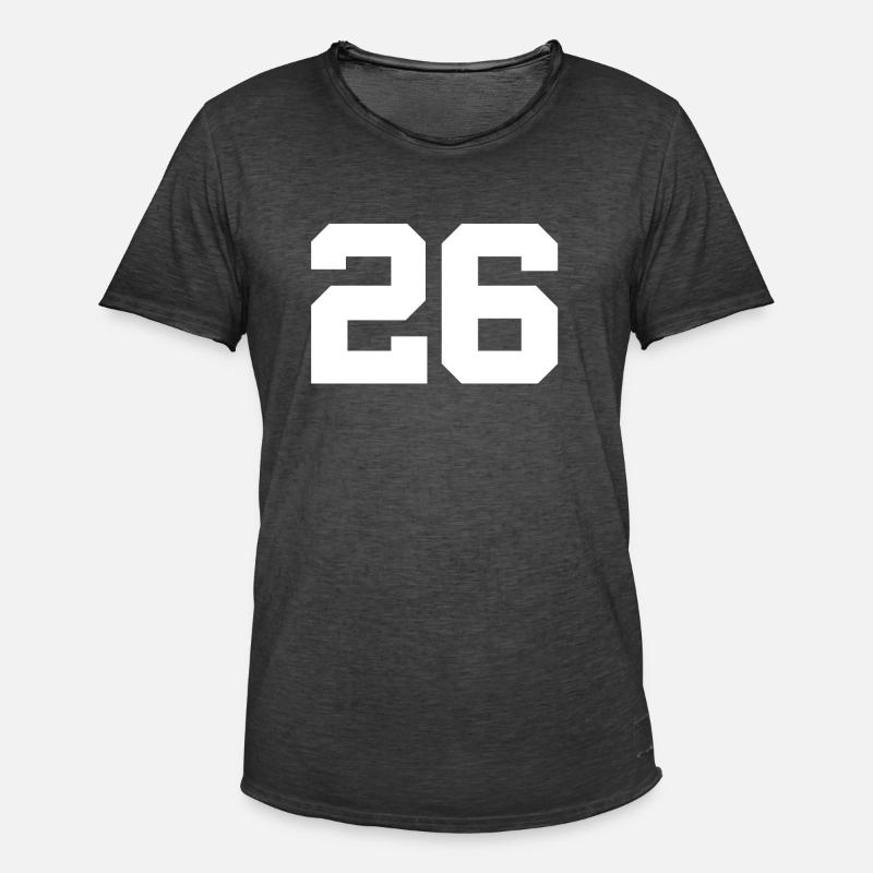 26 - Männer Vintage T-Shirt - Vintage Schwarz