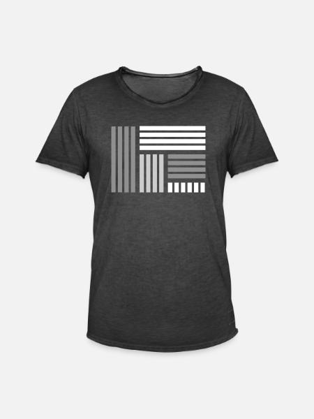 Balken in Blöcken - Männer Vintage T-Shirt - Vintage Schwarz