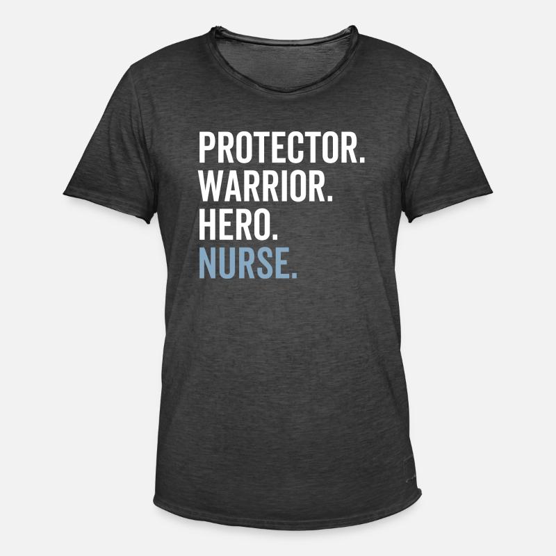 Protector Krieger Held Krankenschwester - Männer Vintage T-Shirt - Vintage Schwarz