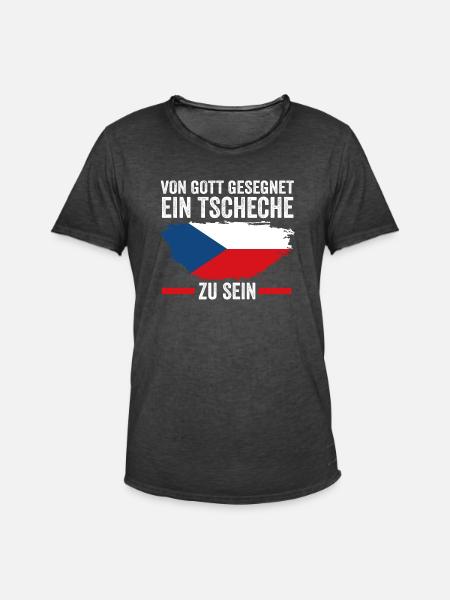 Tschechien Tscheche Tschechisches - Männer Vintage T-Shirt - Vintage Schwarz