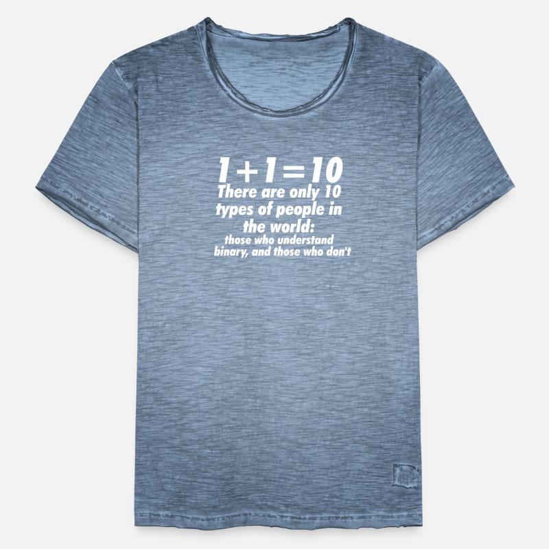 Binary code for computer scientists, geeks, nerds and gamers Men's Vintage T-Shirt