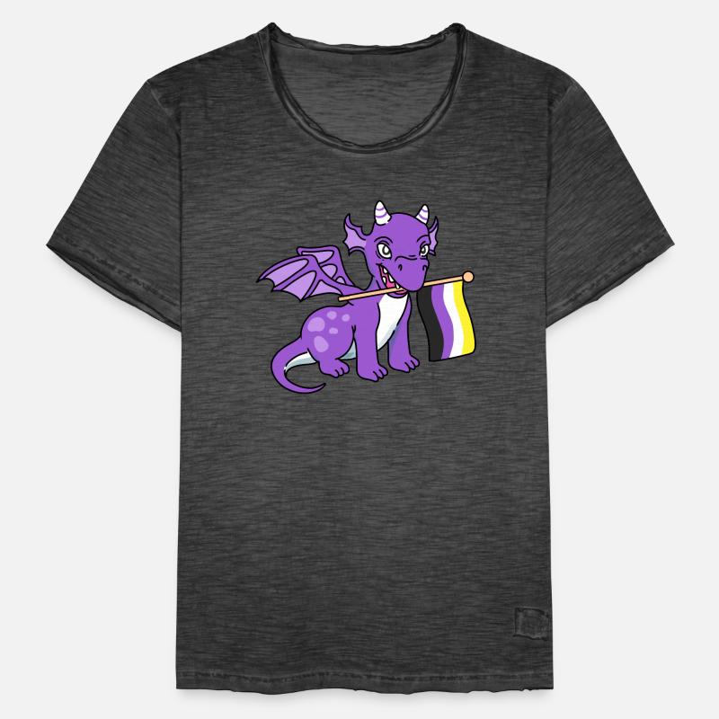 Nonbinary Pride Dragon Nonbinary Pride Men's Vintage T-Shirt