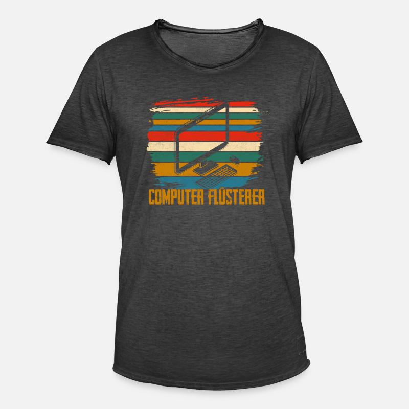 Computer Flüsterer IT Programmierer - Männer Vintage T-Shirt - Vintage Schwarz
