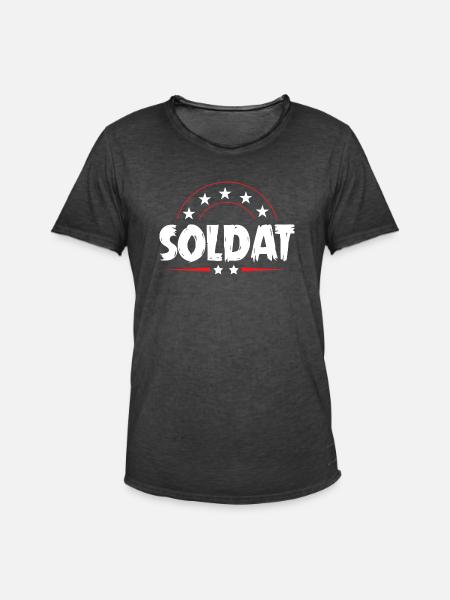Soldat Beruf - Männer Vintage T-Shirt - Vintage Schwarz