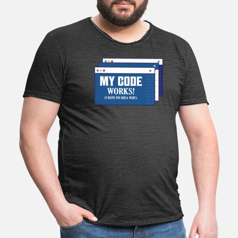 My Code Works! I Have No Idea Why Coding Software Männer Vintage T-Shirt