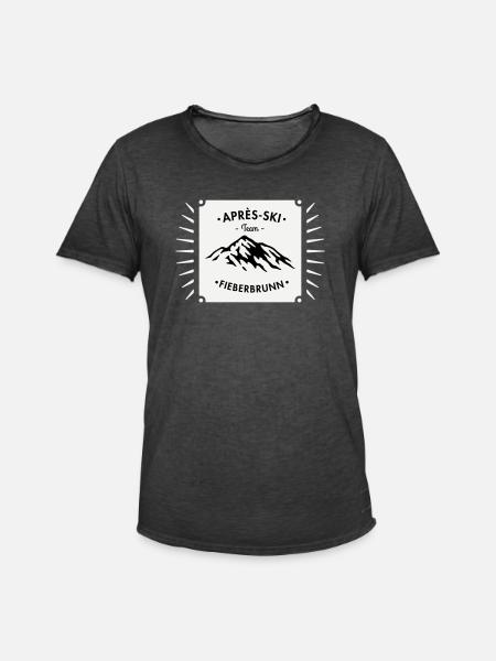 Après-Ski Fieberbrunn - Men's Vintage T-Shirt - washed black